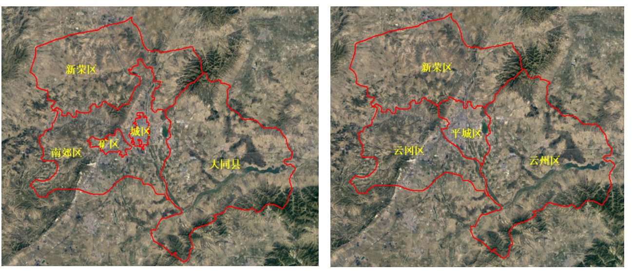 Comparison of Datong City Administrative Divisions Between 2018 and 2019