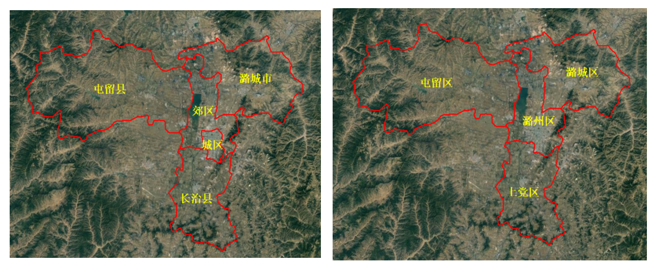 Comparison of Changzhi City Administrative Divisions Between 2018 and 2019