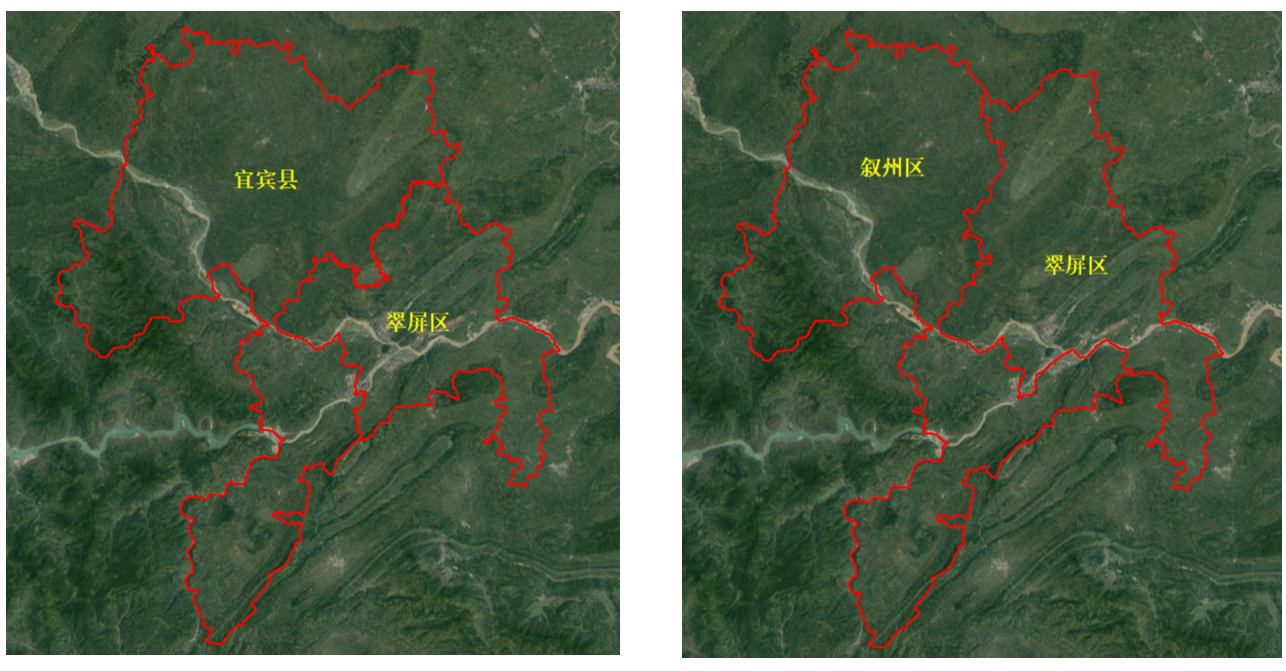 Comparison of Yibin City Administrative Divisions Between 2018 and 2019