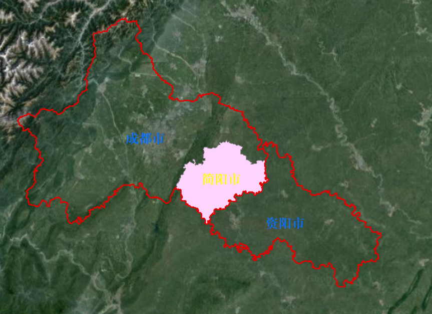 2016 Spatial Location of Jianyang City