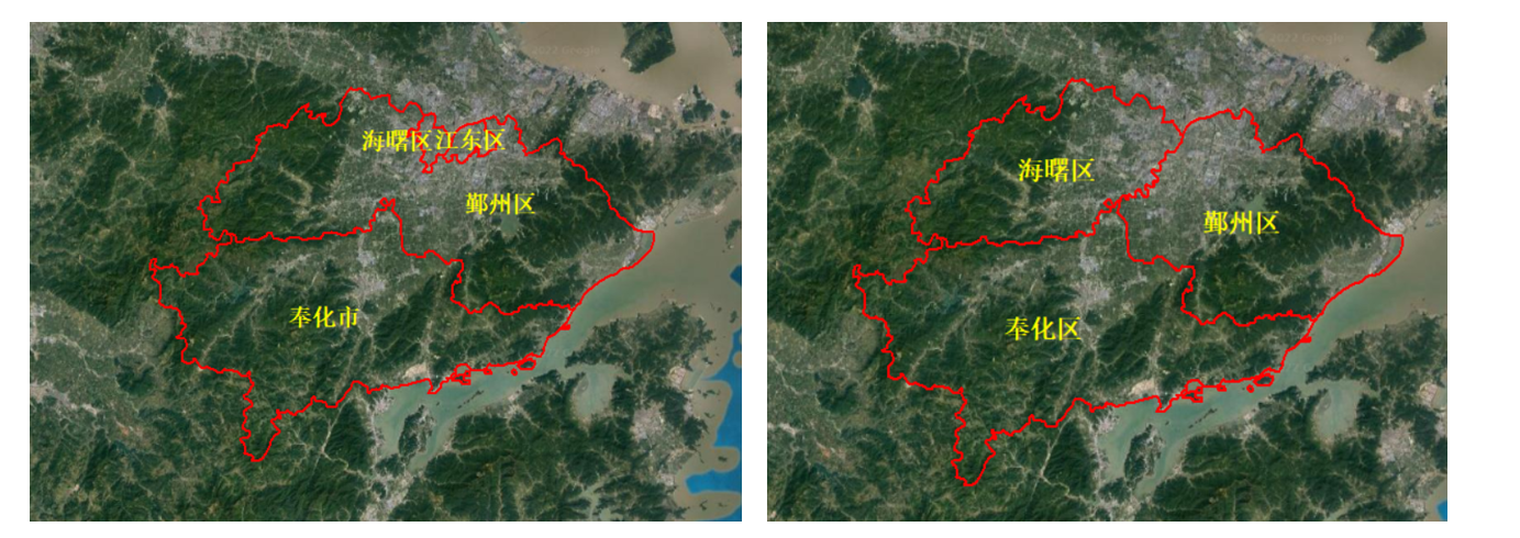 2016 Zhejiang Province Adjusted Regions