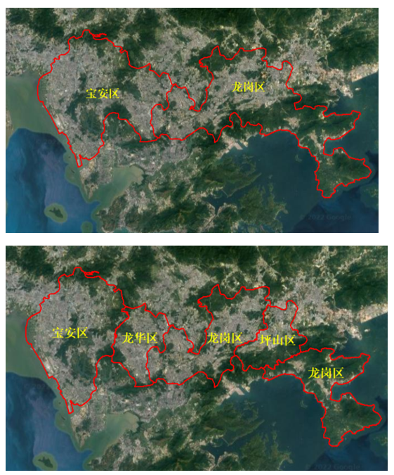 Changes in administrative divisions of Shenzhen City in 2016 and 2017