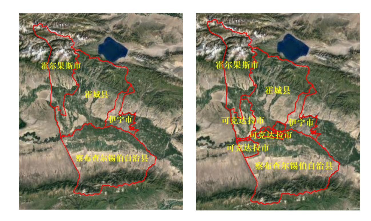 Kokdala City Before and After Establishment Administrative Division Comparison