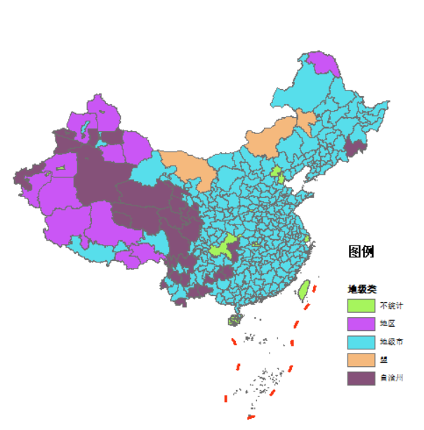 Prefecture-Level Unit Categories at the Beginning of 2015