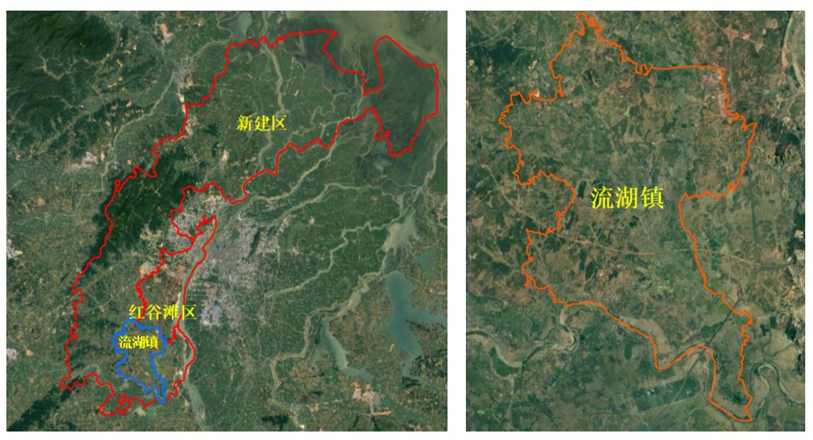 Map of Liuhu Town, Honggutan District, early 2023