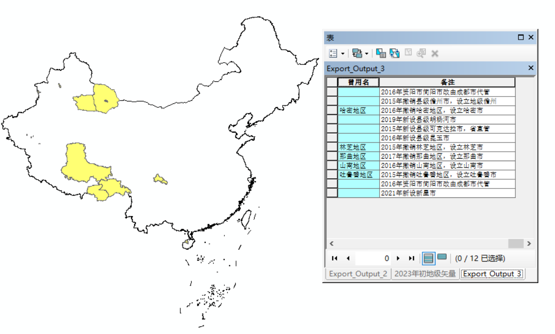 Prefecture-level data attribute update (example: early 2023 data)