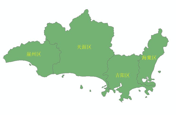 Administrative units at all levels of Sanya City in 2014