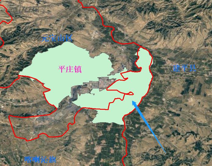Geographic location of Pingzhuang Town