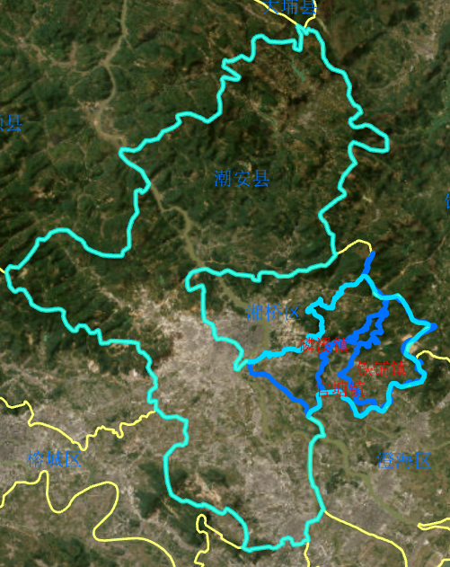2013 Chao'an County Administrative Division Map