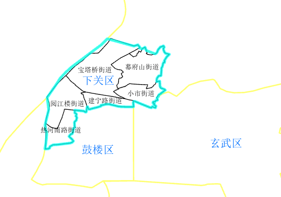 2013 Xiaguan District Administrative Division Map