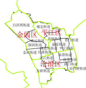Canglang District, Pingjiang District, and Jinchang District in early 2012