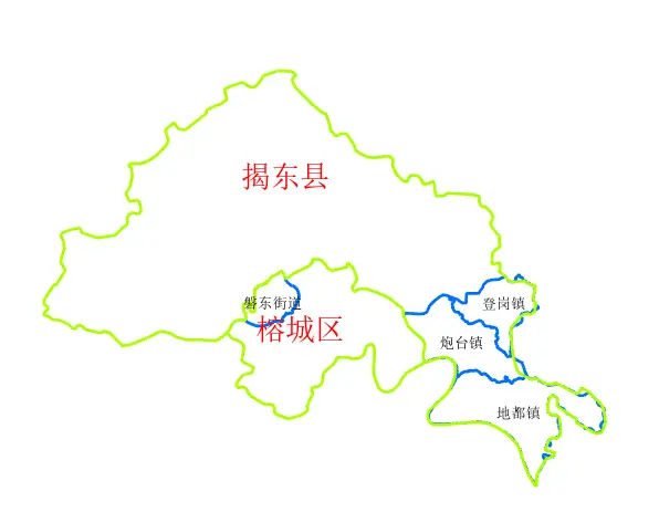 Jieyang County and Rongcheng District in Guangdong Province in early 2012