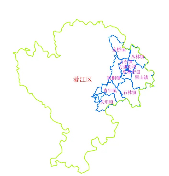 Administrative Division Map of Wansheng District, Early 2011